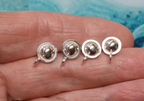 Judy Larson's Domed Stud with Drop Loop - , Metalwork, Cutting, Cutting Tool, Cutters, How To Punch Holes, Hole Punching, Punch A Hole, Stamping, Stamps, Butane Torch, Soldering, Solder,  Take a photo and enlarge it to see where more refining work